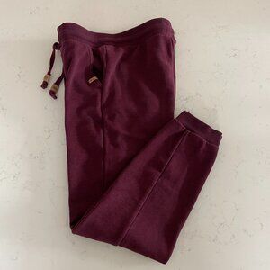 Tentree TreeFleece Bamone Sweat Pants Organic Cotton/Poly Blend Burgundy Sz XS